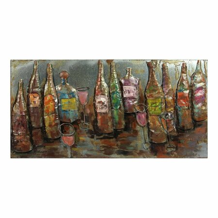 EMPIRE ART DIRECT Primo Mixed Media Hand Painted Iron Wall Sculpture - 5 O Clock PMO-120112-2448